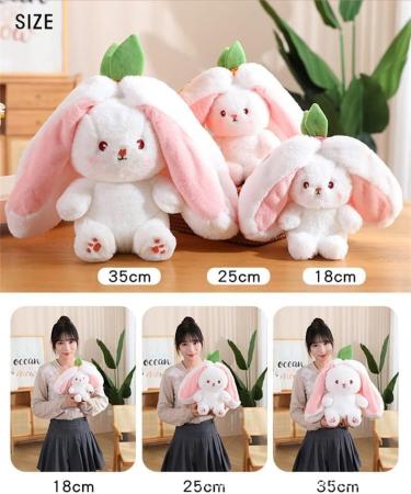 Bunny Toy Rabbit Soft Toy - Cute Stuffed Animal Pillow for Kids - Orange Strawberry Design - Perfect Easter & Birthday Gift for Adults, Boys, and Girls - 7 IN/0.14kg - Buy Online on GoSupps.com