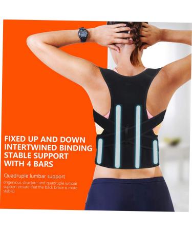 Hunchback Belt Straightener Brace - Winter Waist Support & Heating Pad for Posture Cramps & Comfort | Black Orthotics for Students & Households - Buy Online on GoSupps.com