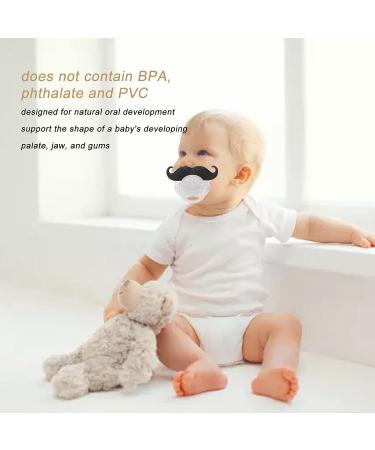Mustache Pacifier for Babies and Toddlers - Funny Silicone Pacifier, Shower Gift Unisex - Buy Online on GoSupps.com