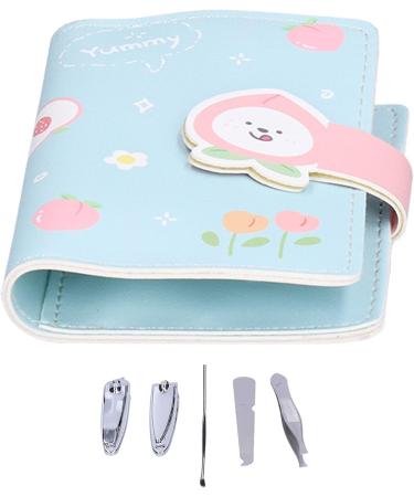 Nail Care Kit for Girls Student-friendly Manicure Set with Cute Cartoon Clippers and Scissors Utensil Tools Includes Essential Shower Squeegees (3418A Fruit Button-Peach) - Buy Online on GoSupps.com
