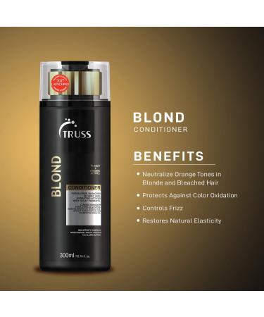 Truss Blond Conditioner - Violet Purple Conditioner for Blonde Bleached & Gray Hair | Color Protection & Hydration | Neutralizes Brassiness | 10.14 Fl Oz - Buy Online on GoSupps.com