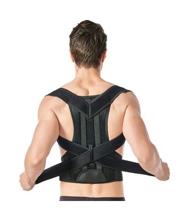 Posture Corrector for Men and Women Spine Back Support Brace with Adjustable Breathable Lumbar Support Belt for Neck Shoulder Pain Relief (Size : XXL) (Small) (Large)