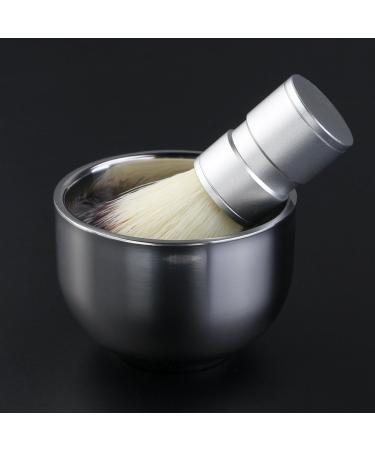 Premium Badger Hair Shaving Brush & Two-Layer Stainless Steel Shaving Bowl - Luxurious International Shipping - Buy Online on GoSupps.com