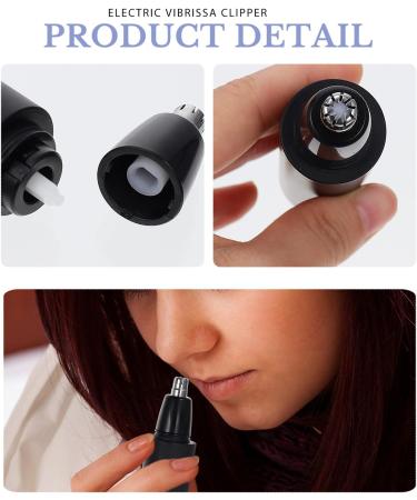 Solustrie 4-Piece Electric Ear & Nose Hair Trimmer Set - Painless Hair Remover for Men & Women - Universal Eyebrow Shears - Portable & Compact - Buy Online on GoSupps.com