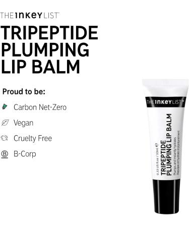 The Inkey List Tripeptide Plumping Lip Balm 10ml | Non Tingling Lip Plumper | Hydrating & Fragrance Free | Suitable for All Skin Types - Buy Online on GoSupps.com
