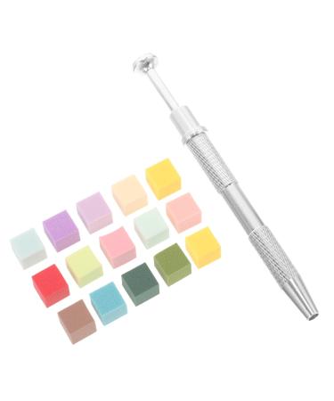 minkissy Nail Sponges 1 Set Manicure Tools Sponges Blush for Cheeks Nail Tools Metal Grabber for Nail Sponge Metal Pick-up Tool for Nail Sponge Nail Art Pick up Tool Gradient Suite
