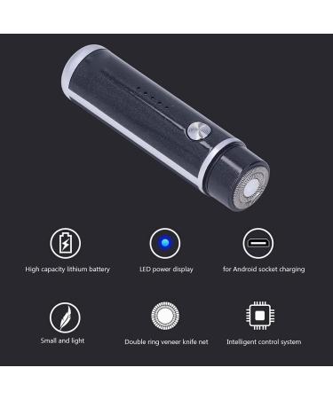 Mini Electric Razor USB Rechargeable Portable Electric Shaver With Double Ring Razor Net 400mah Built-in Lithium Ion Battery Electric Shavers For Men(black) - Buy Online on GoSupps.com