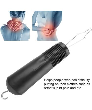 SoulQ Button Hook Zipper Pull Helper - Wide Handle Grip Dressing Aid Tool for Arthritis - Shirt Dress Clothes Pant Coat Snap Buttoner - Buy Online on GoSupps.com