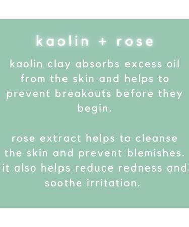 Kaolin Clay Facial Mask | Pore Cleansing & Skin Balancing Treatment | Calming Blackhead Removal with Rose - 5.1 fl oz - Buy Online on GoSupps.com