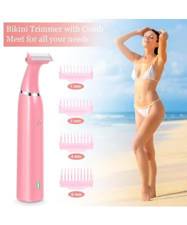 RenFox Electric Razors for Women - Rechargeable Bikini Trimmer for Pubic Hair, Legs, Arms, Underarms - Wet & Dry Shaver with 4 Trimming Combs - Buy Online on GoSupps.com