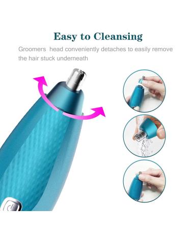 TOUCHBeauty Painless Ear Nose Hair Trimmer for Men - Updated Version Low Battery Reminder Washable Dual Edge Blades Precision Groomer System - Battery-Powered Blue - Buy Online on GoSupps.com