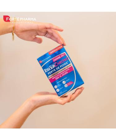 Fort Pharma - XtraSlim Chrono Women's Weight Loss 45+ - Fat Burner Skin Firmness - Elderberry Collagen Vitamin C Sweet Chili Chromium - 15 Day Slimming Program - 60 capsules 4/day - Buy Online on GoSupps.com