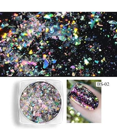 Jiklophg Nail Powder Nail Mirror Pink Foil Powder Sequins Diy Decorative Nail Art BS04 - Buy Online on GoSupps.com