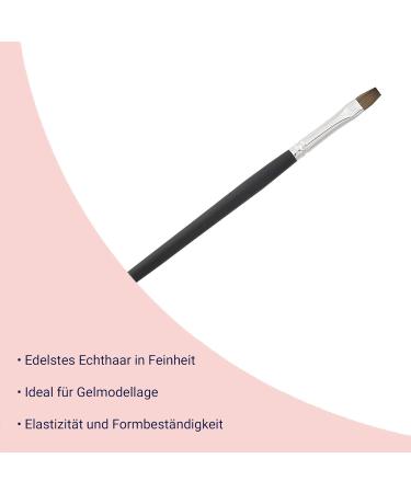 Buy Premium Gel Modelling Brush - Red Sable Kolinsky Flat Tip Size 6 - Made in Germany - 1 Piece Wood - International Shipping Available - Buy Online on GoSupps.com