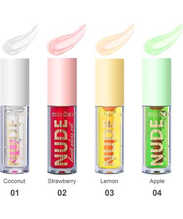 LOPHE 4Pcs Plumping Lip Oil Kit Makeup Lip Gloss Set Fruit-Flavored Lip Care Oil Long Moisturizing Lip Gloss Tinted Lip Oil Non-Sticky FInish High-Shine Hydrating Light Clear Liquid Lipsticks 4PCS-C - Buy Online on GoSupps.com