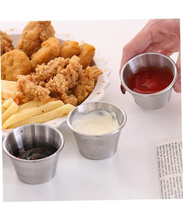Zerodeko 4pcs Stainless Steel Dipping Sauce Cup Soup Sushi Dipping Bowls Sauce Seasoning Plate Stainless Steel Sauce Dish Gravy Bowl Stainless Steel Portion Cup Desert Round Soy Sauce Bowl - Buy Online on GoSupps.com