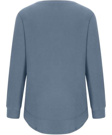 FAVIPT Twisted Knot Long Sleeve Tunic Top - XX-Large, Blue | Casual Fall Fashion Blouse - Buy Online on GoSupps.com