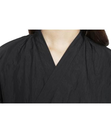 Kimono Style Salon Client Gown - 43 Inch Long (Black) | Hair Salon Smocks Capes - Buy Online on GoSupps.com