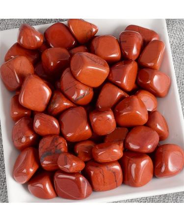 100g Bulk Gemstone Natural red Jasper Minerals Crystal and Tumbled Stone Beads for Crystals fengshui Home Decor Gift Ornaments Stone Mineral Specimen