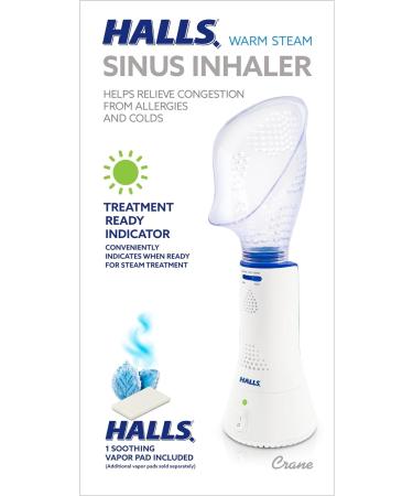 Crane x Halls Personal Vaporizer Steam Inhaler FSA Approved Throat Steamer Vocal Steamer for Singers Warm Steam Sinus Inhaler for Congestion and Cough Relief Natural Decongestant Relief Halls Steam Inhaler - Buy Online on GoSupps.com