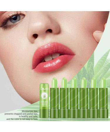 6Pcs Aloe Vera Tinted Lip Balms PH Lip Color Changing Lipstick Set - Long Lasting Korean Mood Lip Tint Gloss for Women & Girls - Buy Online on GoSupps.com