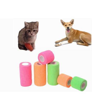 Transun Moo Self Adhesive Bandage Wrap - 6 Pack 3x5 Yards - Breathable Cohesive Vet Wrap for Pets - Elastic Self-Adherent Tape - Buy Online on GoSupps.com