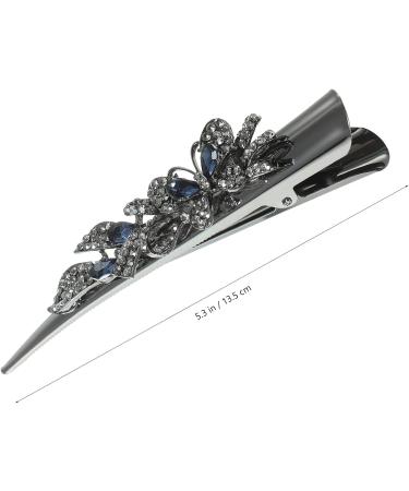 minkissy Alligator Hair Clips Rhinestone Hair Clips Decorative Hair Clips for Women's Hair Small Alligator Clips Thin Hair Fancy Clips for Women Sharp Mouth Clip Horn Clip Hairpin Metal - Buy Online on GoSupps.com