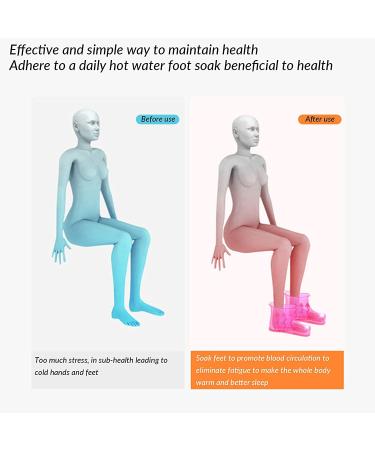 WMHYLYH Large High Blue Massage Foot Bath Shoes - Portable Foot Soak Tub for Thermal Massage and Blood Circulation Promotion - Buy Online on GoSupps.com