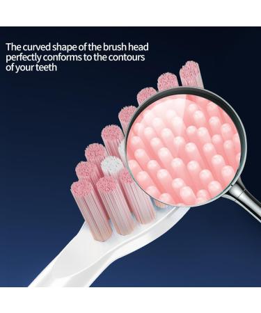 Sonic Electric Toothbrush - 6 Brush Heads Fast Charge 40000 VPM Deep Clean - Smart Toothbrush (Pink) | International Shipping - Buy Online on GoSupps.com