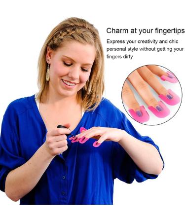 DJSUEW 52-Piece Nail Stencil Set - Reusable Soft Plastic Designs to Prevent Polish Leaks | International Shipping - Buy Online on GoSupps.com