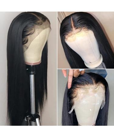 24 Inch Straight Lace Front Human Hair Wig for Black Women - Pre Plucked with 150% Density and Baby Hair - HD 13x4 Lace Frontal Wig - Buy Online on GoSupps.com