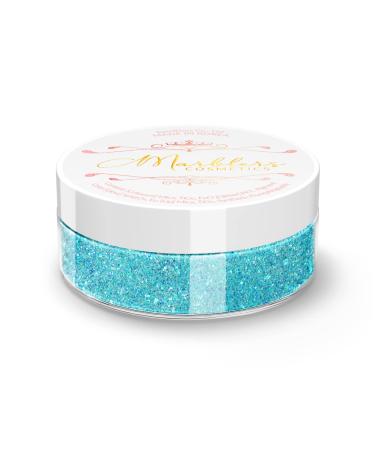 MARBLERS Cosmetic Grade Glittery Mica Powder Sea Splash 0.14oz (4g) | Glica | Non-Toxic | Vegan | Cruelty-Free | Eyeshadow Nail Polish Nail Art | Festival Rave & Party Makeup | Body & Face Glittery Mica 4g Glica Sea Splash