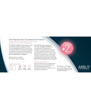 ABBLO Early Pregnancy Test - Detect 7 Days Before Period | 5 mIU/mL Sensitivity | International Shipping - Buy Online on GoSupps.com