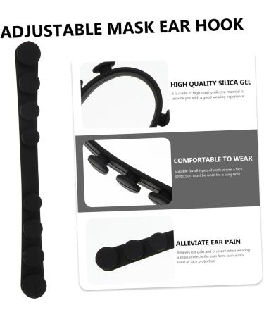 FOMIYES 12-Pack Adjustable Black Ear Hooks - Anti-Leak Mask Extensions for Kids | Soft Ear Protection - Buy Online on GoSupps.com