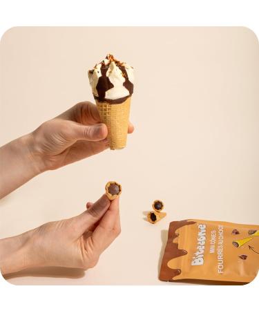 BITECONE - Dark Chocolate | Fine Ice Cream Cone | Mini Filled Cones | Pack of 5 Bags | 100% French Brand | Made in Brittany | Snacks with Sustainable Cocoa | Palm Oil Free | 500g - Buy Online on GoSupps.com