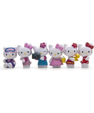 Cute Cat Characters Mini Figures Set - Ideal for Cake Toppers, Plant Decor, Automobiles, and Garden Decoration - 6 Pcs Lovely Kitty Figurines Collection - Buy Online on GoSupps.com