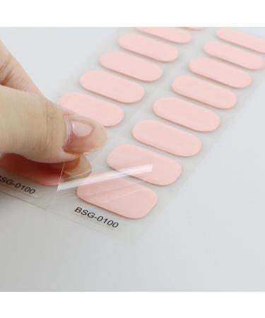 JMEOWIO Semi Cured Gel Nail Strips Cream Orange Pink Gel Nail Stickers Nail Supplies Nail Art Design Decoration Accessories - Buy Online on GoSupps.com