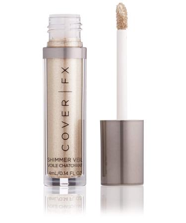 COVER FX Shimmer Veil - Mercury - Weightless Cream Shimmer - Crease-Proof - Transfer-Proof Formula - Multidimensional Shine - Eyes  Cheeks and Lips Mercury - Silver 0.14 Fl Oz (Pack of 1)