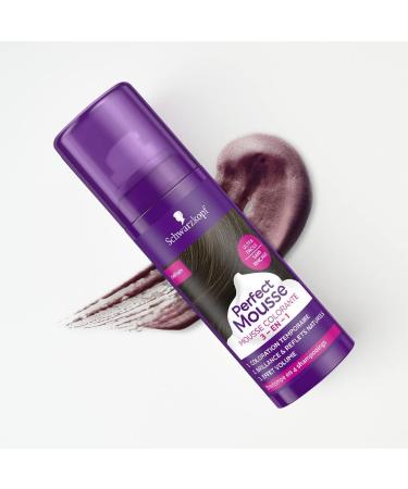 Schwarzkopf - Temporary Mousse Hair Color - Natural Shine and Highlights - Volume Effect - Perfect Mousse 3in1 - Brown 4-0 - Buy Online on GoSupps.com