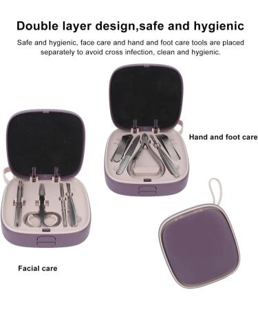 Manicure Tools Double Layer Corrosion resistant Nail Clippers Pedicure Set Stainless Steel for Eyebrow - Buy Online on GoSupps.com