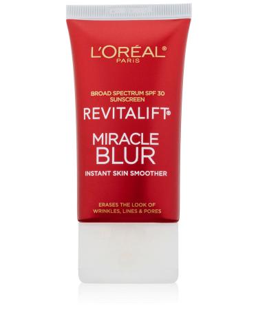 L'Oreal Moisturizer for Face Revitalift Miracle Blur Instant Skin Smoother Primer Facial Cream with SPF 30 Sunscreen - 1.18 fl. oz
