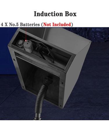 Wall Mounted Sensor Urinal 304 Stainless Steel Urinal Men's Flushing Urinal Ommercial Men's Adult Urinal Bathroom Toilet for Bathrooms Hotels Shopping(Black) - Buy Online on GoSupps.com