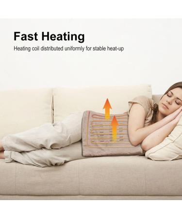 GOQOTOMO-HF-P Fast Heating Pad for Pain Relief - Moist/Dry Heat Therapy for Back/Waist/Abdomen/Shoulder/Neck Cramps - Auto-Off Feature - Buy Online on GoSupps.com