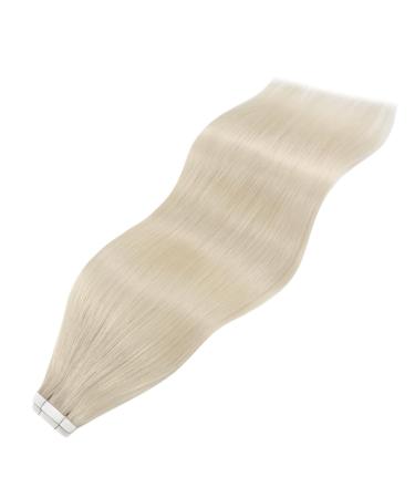 Youngsee Tape In Extensions | Platinblond Real Hair 60cm | Seamless Skin Weft | Lightweight 50g #60A - Buy Online on GoSupps.com
