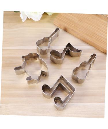 Milisten 5 Pcs Professional Baking Supplies Heart Shaped Molds Stainless Steel Baking Molds Musical Instrument Molds Musibi Molds Cookie Molds Biscuit Cake Fruit Set medium Silver - Buy Online on GoSupps.com