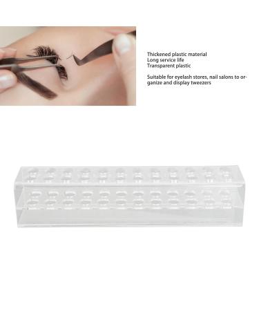 Transparent All-in-One Tweezers Storage Stand for 24 Eyelash Extensions | Durable Plastic Organizer for Beauty Salons - Buy Online on GoSupps.com