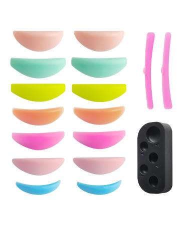 Libeauty Lash Lift Tool 7 Pairs of Lash Lift Shields Including Bottom Lash Lift 1 Pair of Lash Lift Ribbon 1 Palette Convenient and Efficient As a Good Assistant for Lash & Brow Lift or Color