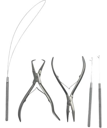 5 PC MIRACLE Microlink Hair Extension Pliers Set Beading Tools Kit for Hair Extensions with Beads Closer & Remover Tool - Buy Online on GoSupps.com