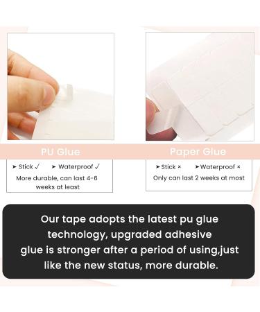 120 Double Sided Hair Extension Tape Tabs - USA White Adhesive Tapes for 12 Inch Tape-in Extensions - 4 x 0.8 cm 120PCS - Buy Online on GoSupps.com
