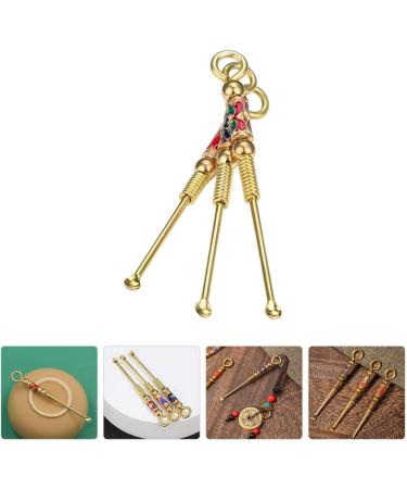 STOBAZA 12pcs Spatula Set for Kitchen and Ear Cleaning - Golden Spiral Pendant Tools for Adults and Men - Buy Online on GoSupps.com